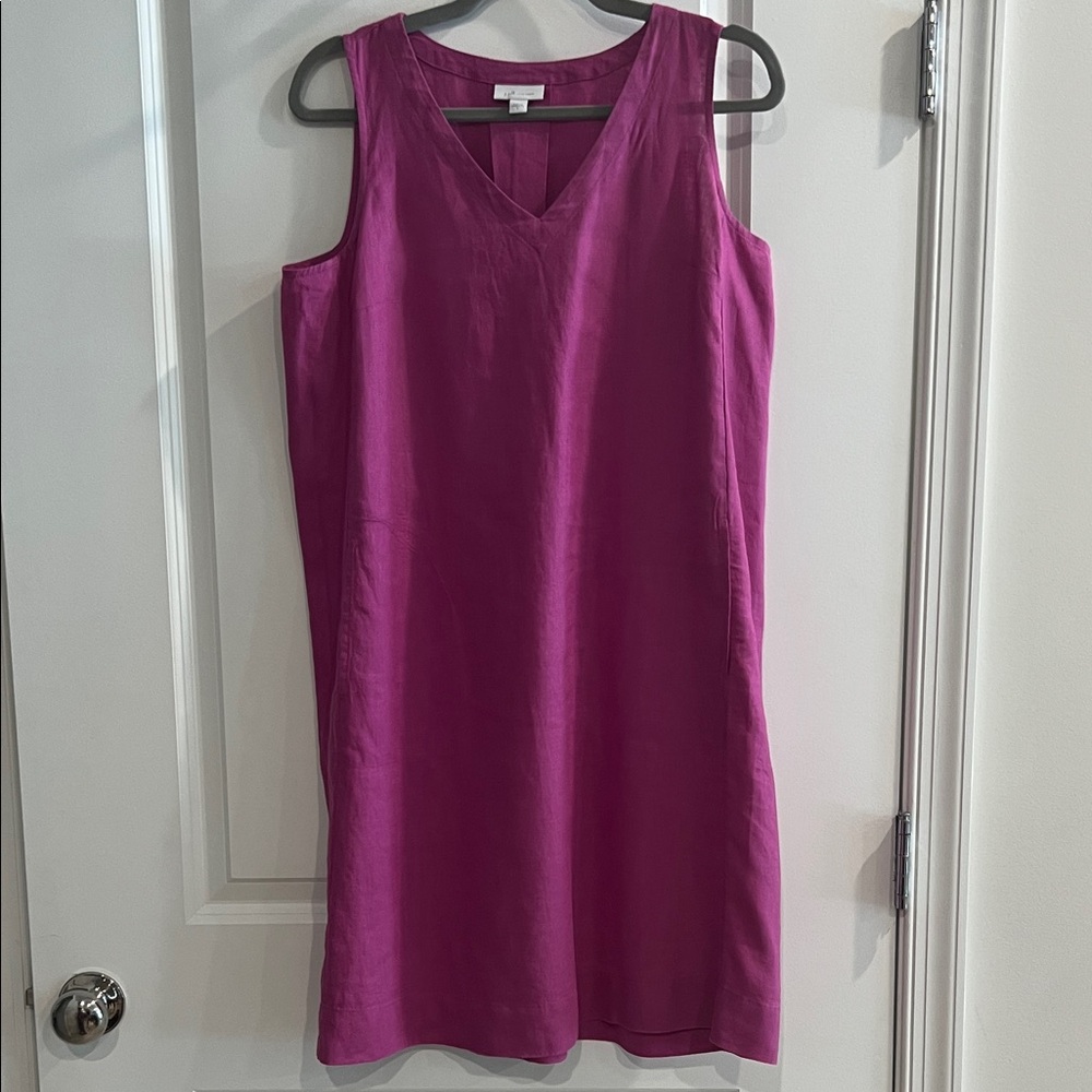 J. Jill Fuchsia Linen Dress